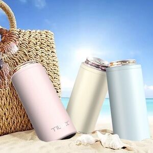 Frosted Pink Stainless Steel Double-Walled Insulated For Slim Can 12 oz NWT